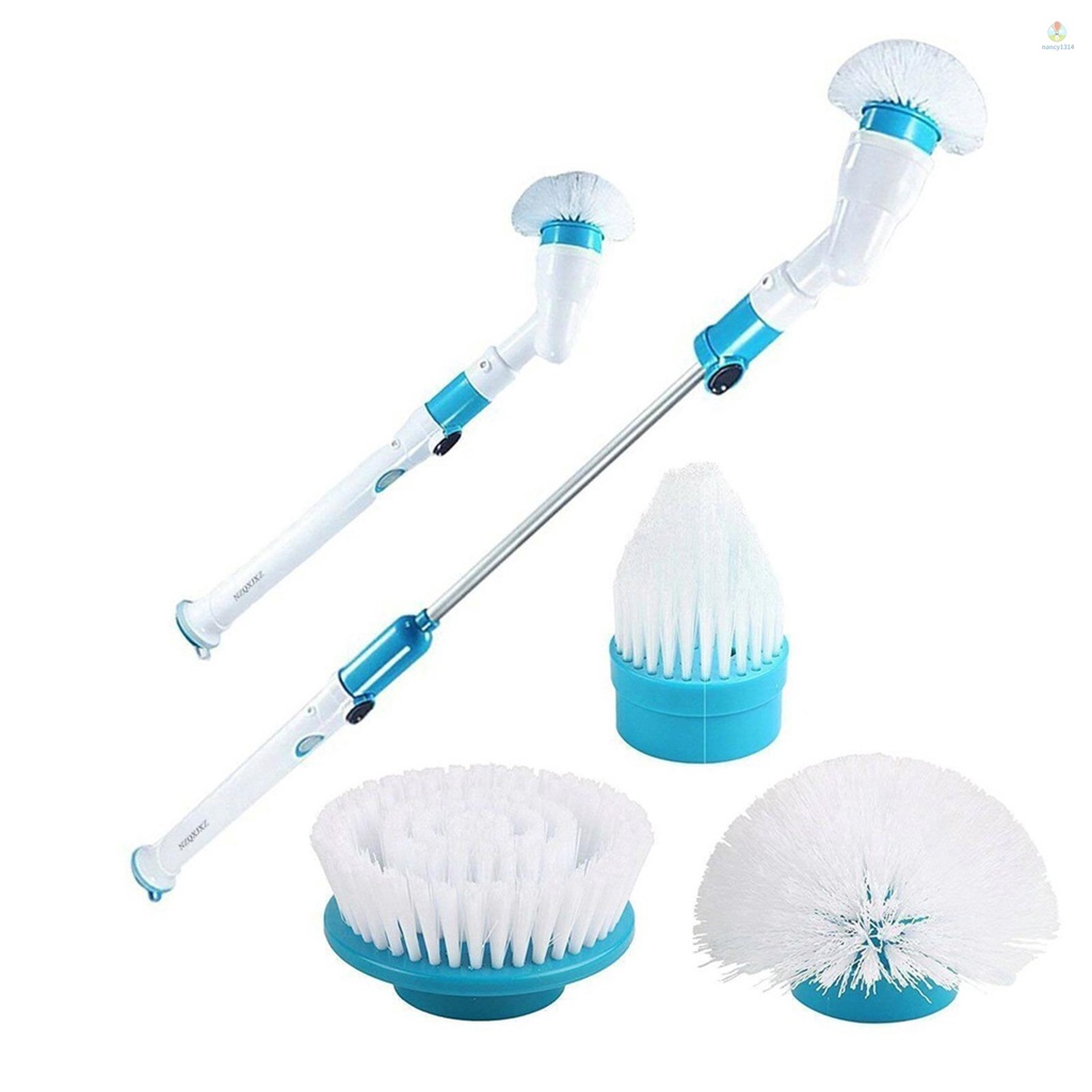 Bàn Chải Chà Rửa Điện Tử Không Dây Dạng Xoay Đa Năng Có Thể Sạc Lại Với Tay Cầm Thay Thế