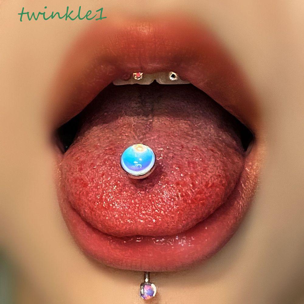 Khuyên Lưỡi Màu Sắc Cầu Vồng Bằng Thép Không Gỉ