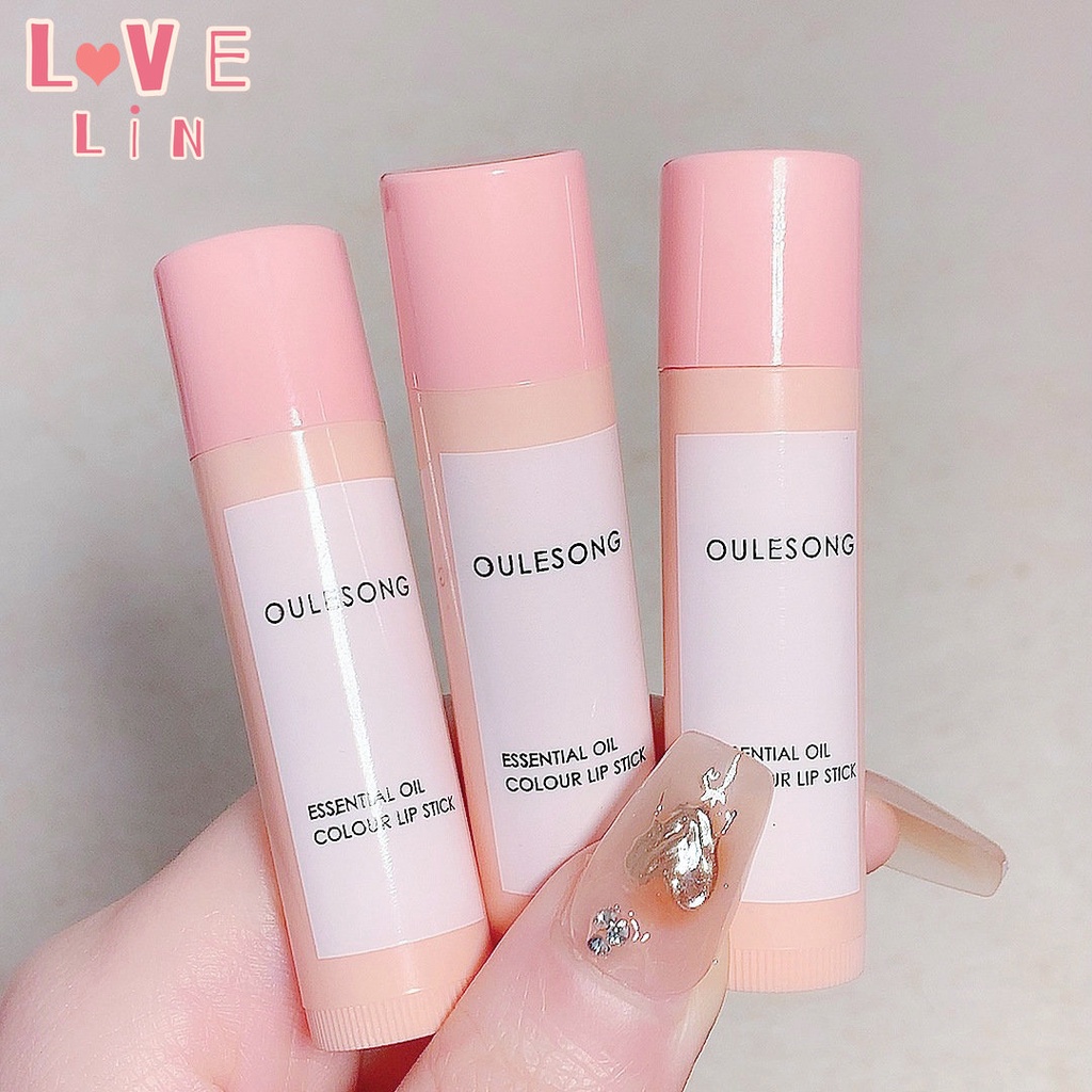 [lovelin] Son Dưỡng Môi Thay Đổi Màu Sắc Theo Nhiệt Độ Cao Không Dễ Phai Màu OULESONG Dành Cho Nữ