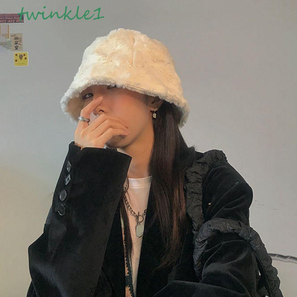 Mũ Bucket Chống Nắng Bảo Vệ Tai Di Động Bằng Vải Bông Lấp Lánh Phong Cách Hàn Quốc Cho Nữ