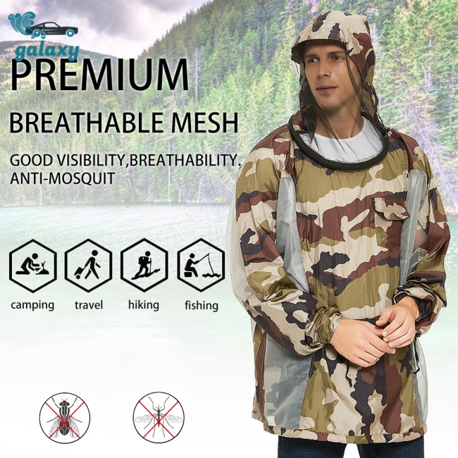 Galaxy Áo Khoác Chống Muỗi Siêu Mỏng Nhẹ Thoáng Khí Họa Tiết Rằn Ri Cá Tính