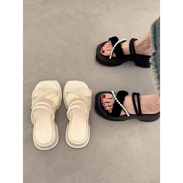 UOUO  dép bánh mì Dép Sandal giày nữ Đế Dày Thời Trang Mùa Hè 2023 Cho Nữ Comfortable Đẹp fashion Korean Style B28G0E0 37Z230910