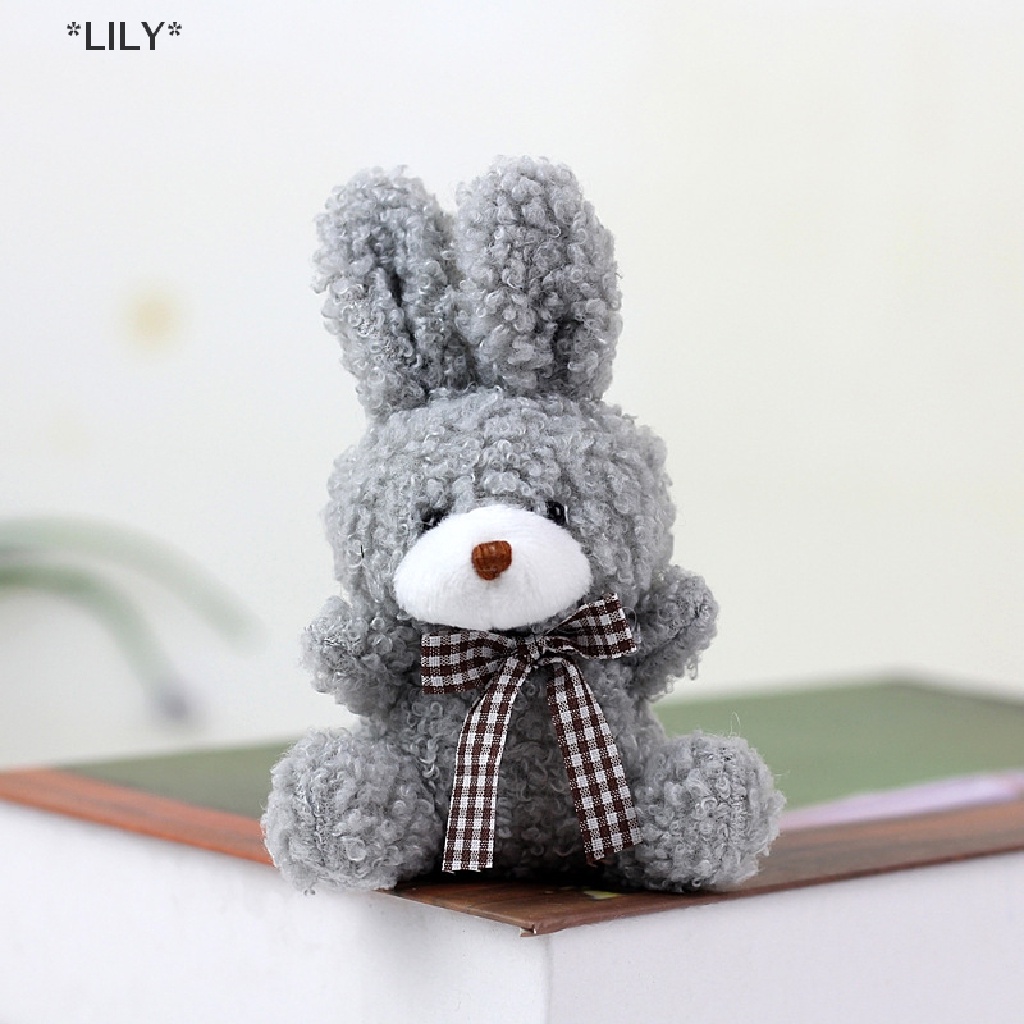 LILY 11Cm Dễ Thương Thỏ Bow Sang Trọng Nhồi Bông Búp Bê Tie Bunny Mềm Gối Đồ Chơi Sang Trọng Kid Món Quà uuu