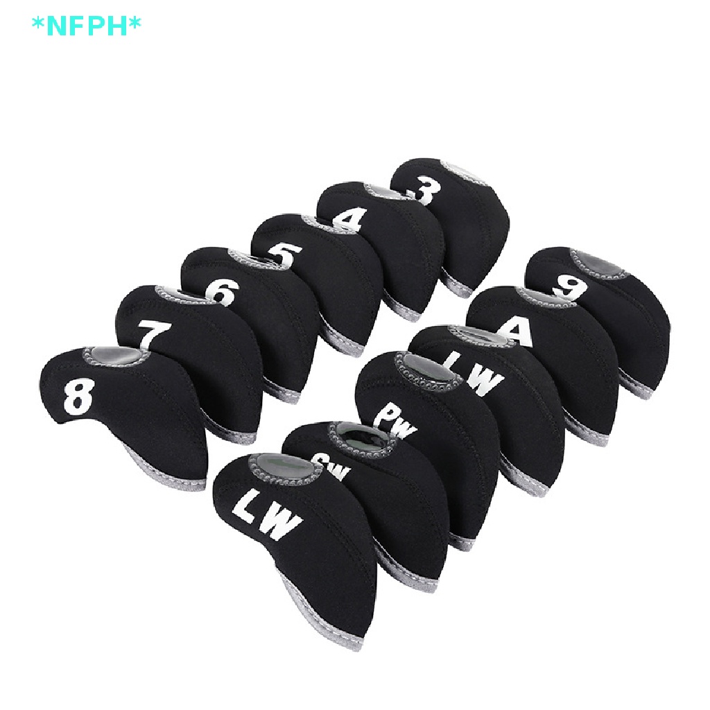 Bộ 12 Bọc Đầu Gậy Đánh Golf Bằng Da PU Thêu Logo Mới