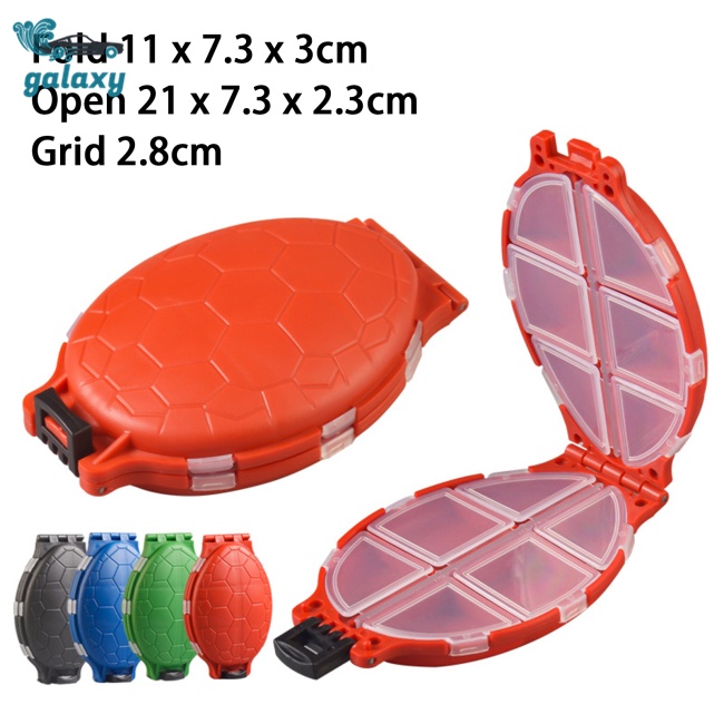 Galaxy Set 2 Hộp Đựng Dụng Cụ Câu Cá 12 Ngăn Hình Rùa Nhiều Màu Sắc