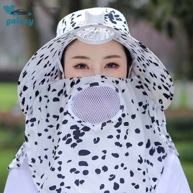 Galaxy Nón Tai Bèo Chống Nắng Có Tấm Che Mặt Thoáng Khí Thời Trang Mùa Hè Cho Nữ