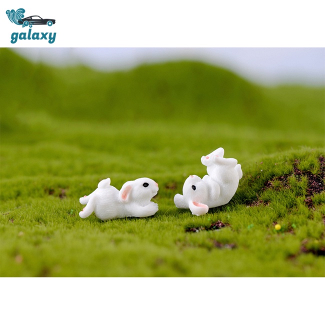 Galaxy Đồ trang trí Thỏ Mini Bằng Nhựa Resin Dễ Thương Trang Trí Tiểu Cảnh