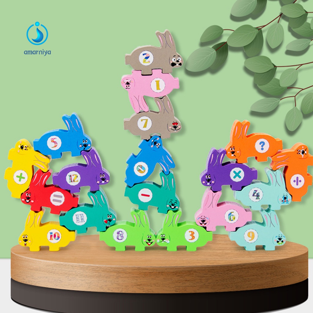 1 Bộ Đồ Chơi Xếp Hình Cân Bằng Màu Sáng Dành Cho Trẻ Em