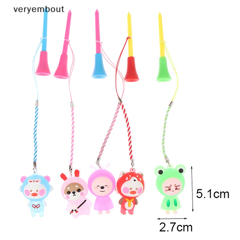 Giá Đỡ Bóng Golf Bằng Cao Su Họa Tiết Hoạt Hình Kèm Đèn Led Chống Mất Tiện Dụng