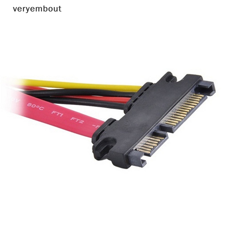 Dây Cáp Nối Dài 30cm 50cm 7 + 15 22Pin SATA 22 Pin SATA Cho 2.5 '' 3.5 '' HDD SSD n