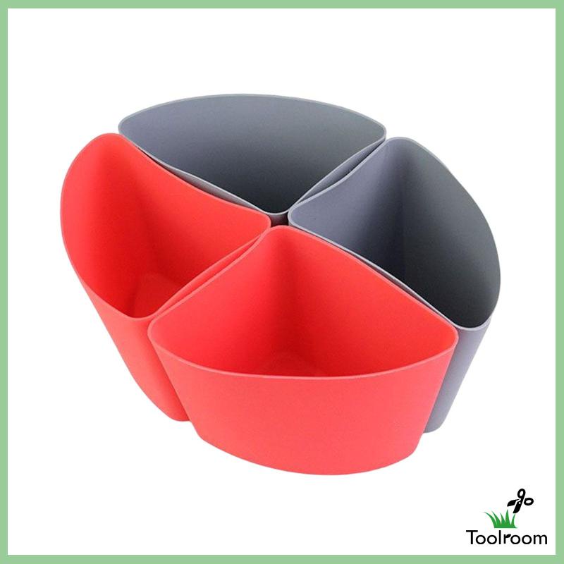 Bộ 4 Miếng Lót Nồi Bằng Silicone Chống Rò Rỉ Tái Sử Dụng Linh Hoạt