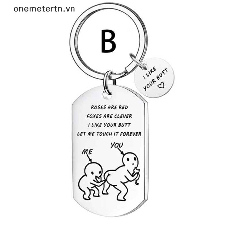 Móc Khóa In Chữ onemetertn Vui Nhộn Dùng Làm Quà Tặng Cho Bạn Gái / Bạn Trai