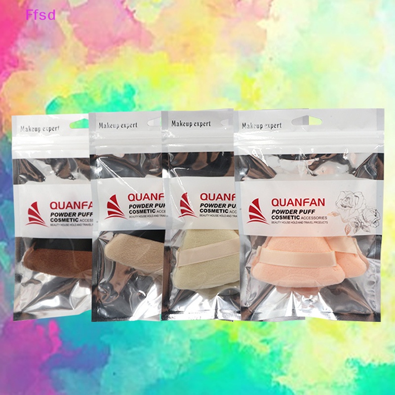 Set 2 Mút Trang Điểm Mini Hình Tam Giác Bằng Cotton Tiện Lợi