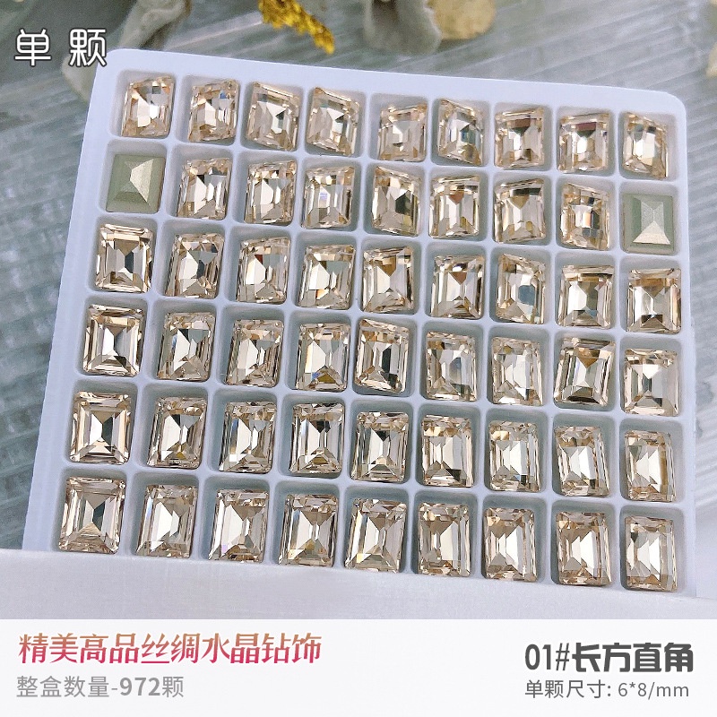 Móng Tay Lụa Đính Đá Lấp Lánh Hình Trái Tim Phong Cách Mới Chất Lượng Cao