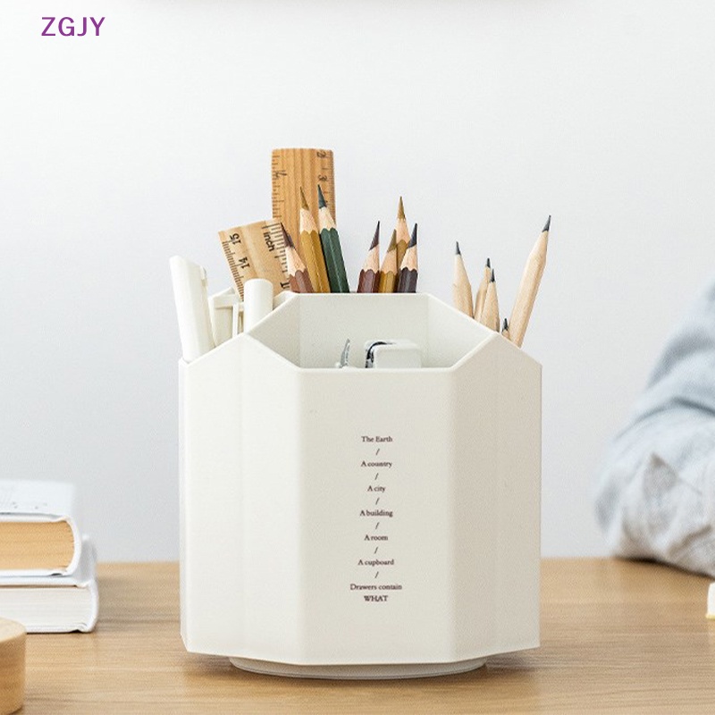 Hộp Đựng Bút Hình Lục Giác Sức Chứa Lớn Sắp Xếp Gọn Gàng Để Bàn Mới