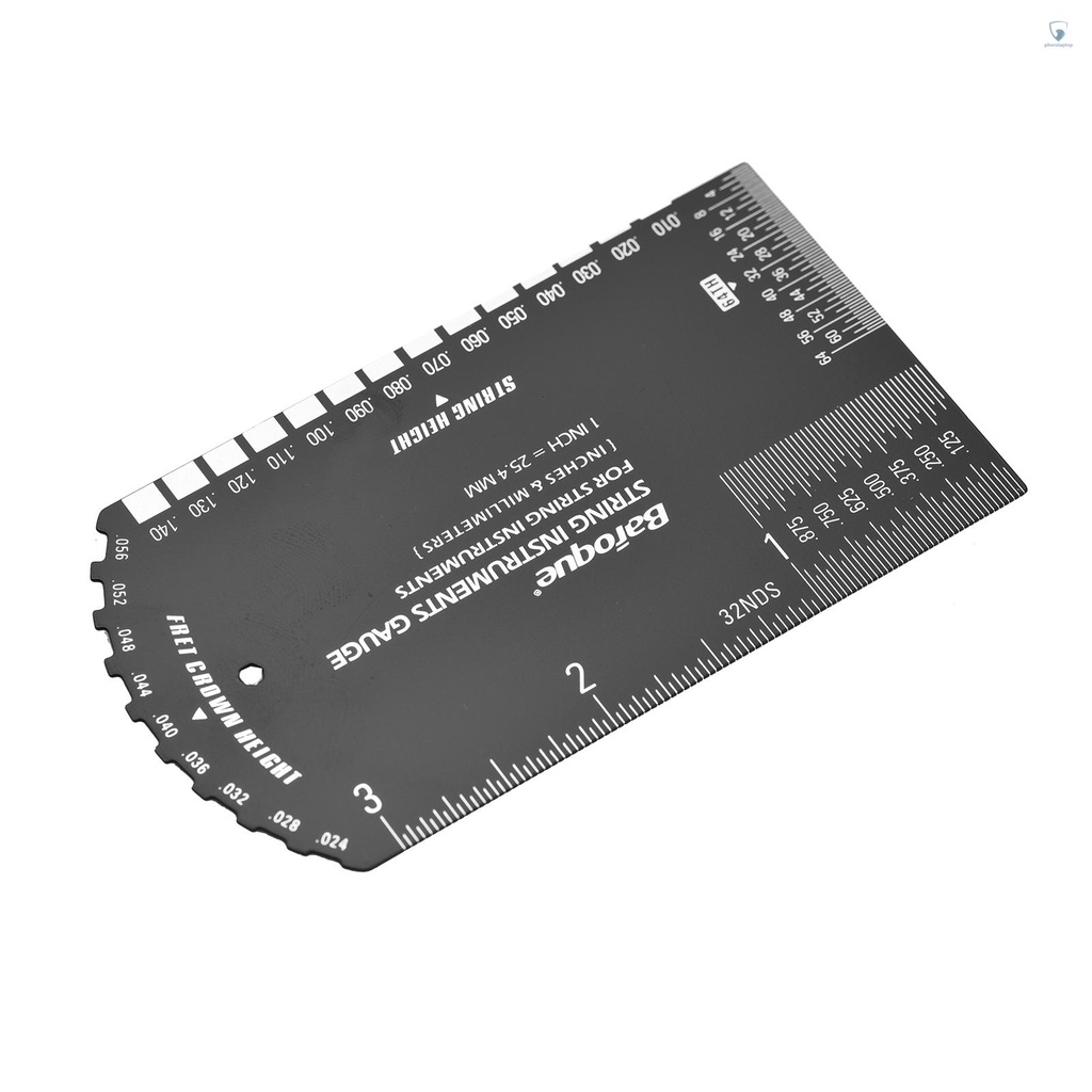 Thước Đo Chiều Cao Dây Đàn Baroque Bằng Kim Loại Kích Thước Bỏ Túi Cho Guitar Bass / Acoustic