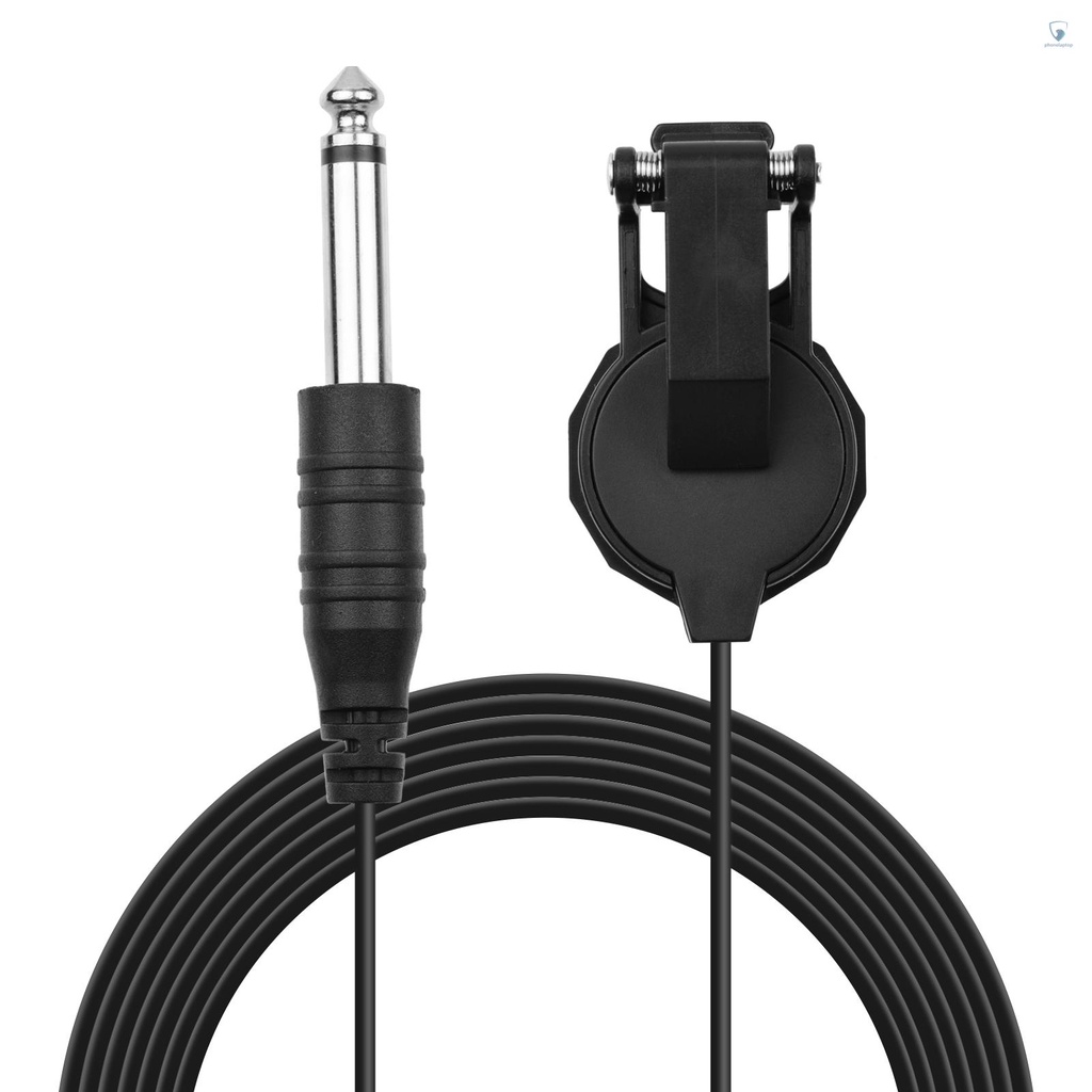 Dụng Cụ Pickup Mini Dạng Kẹp Với Cáp 1 / 4 Inch 2.4M Chuyên Dụng Cho Đàn Guitar Acoustic Violin Mandolin Ukulele