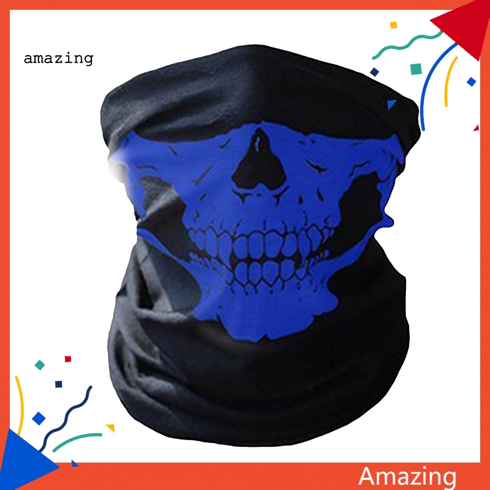 Khăn Choàng Cổ Kiêm Mặt Nạ Chống Tia UV Hình Đầu Lâu Thời Trang Dùng Khi Đạp Xe Ngoài Trời