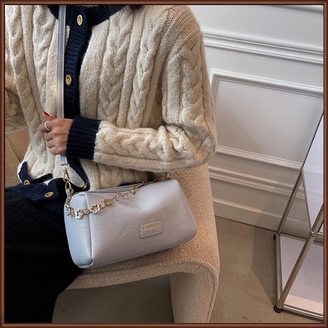 Túi Đeo Chéo Da Pu Họa Tiết Trái Vải Chống Rỉ Sét Thoải Mái Thời Trang Cho Nữ