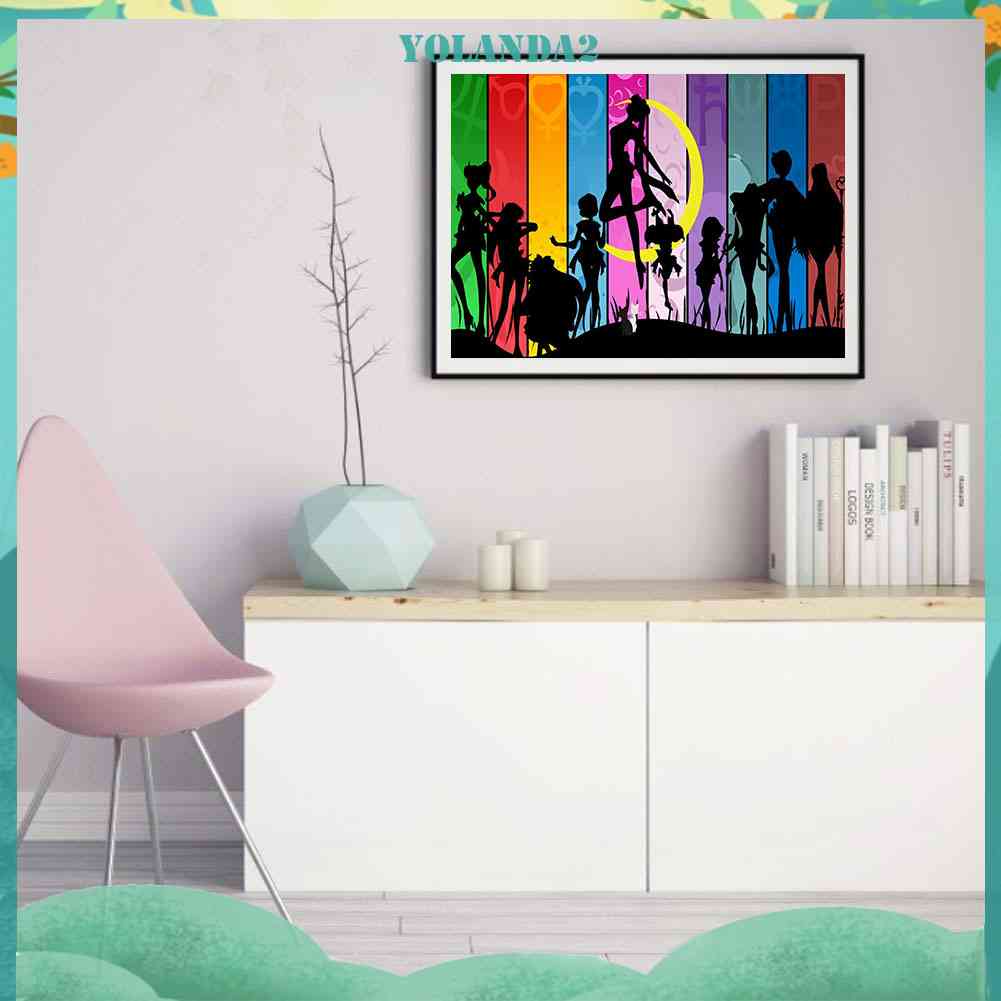 Bộ Tranh Đính Đá 5D Họa Tiết Hoạt Hình Độc Đáo DIY Dùng Trang Trí Nhà Cửa