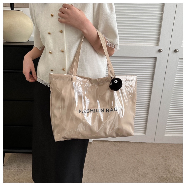 Túi Xách JASMIN NOIR Tote Cỡ Lớn Bằng PVC In Họa Tiết Đơn Giản Cho Nữ