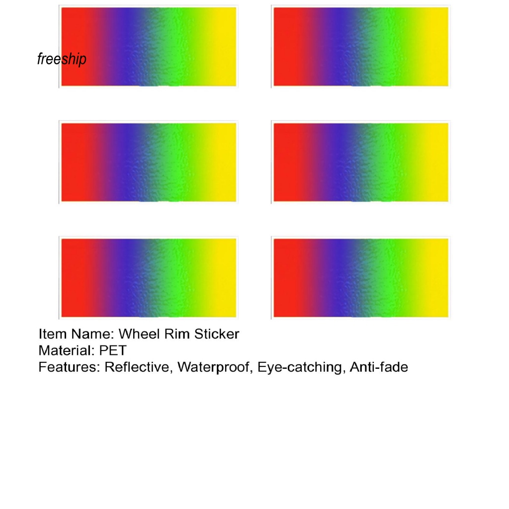 Bộ 6 Đề Can Phản Quang Tinh Xảo Dán Trang Trí Trục Bánh Xe Hơi SUV