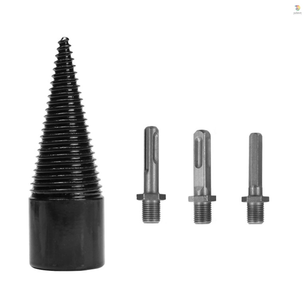 Mũi Khoan Gỗ Hình Nón / Vuông / Tròn / Lục Giác 32mm Với 3 Mũi Có Thể Tháo Rời