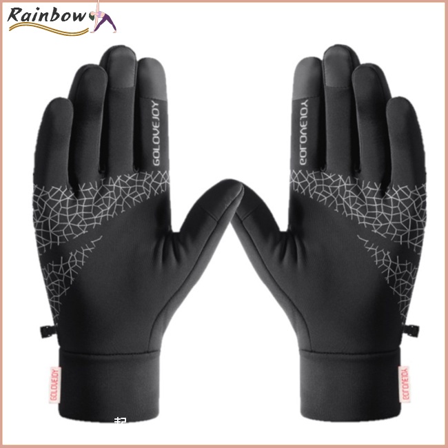 1 Đôi Găng Tay Nylon Giữ Ấm Chống Trượt Chống Thấm Nước Có Thể Chạm Màn Hình Cảm Ứng Dùng Khi Đi