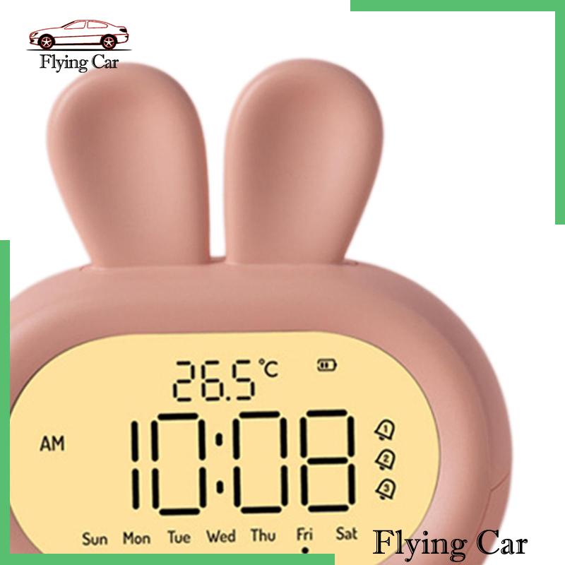 [Lzdjfmy2] Đồng Hồ Để Bàn Cạnh Giường Hiển Thị Nhiệt Độ Trong Nhà Màu Trắng