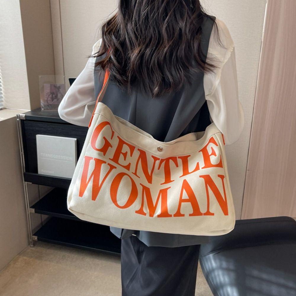GentlewomanTúi Tote Đeo Vai In Chữ Thời Trang Dễ Thương Cho Nữ
