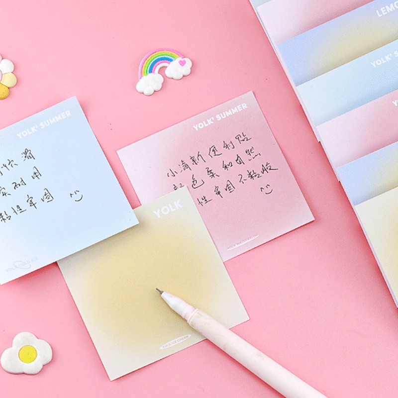 Set 50 Giấy Dán Ghi Chú Màu Gradient Sáng Tạo