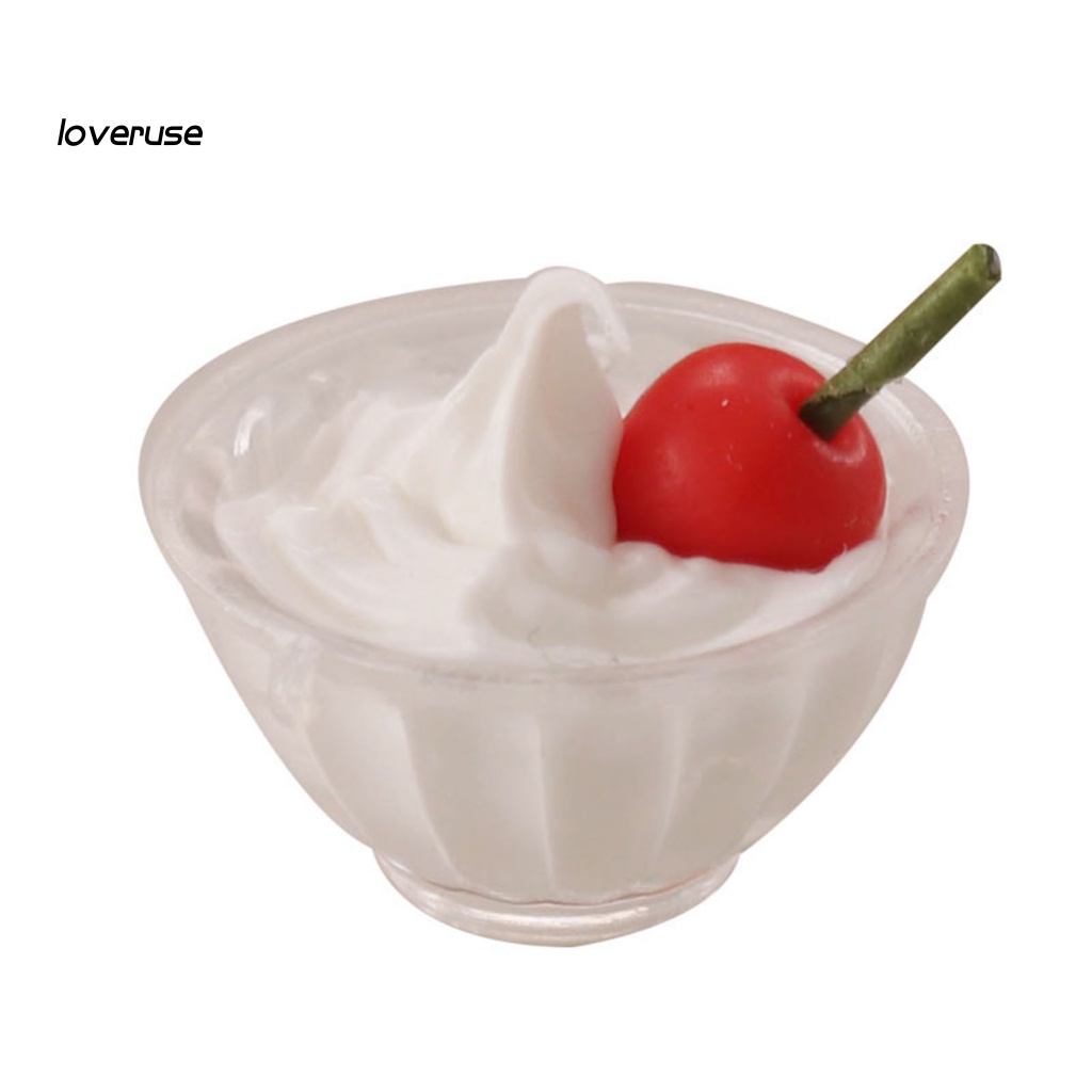 / Lo / LO / Tô Đựng Kem Tráng Miệng Mini Trong Suốt Mô Hình Phong Cảnh Thu Nhỏ