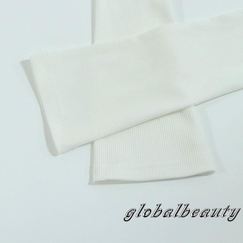 Áo Crop Top Hai Dây Mùa Hè Mỏng Màu Trơn Có Tay Áo Gân Cho Nữ