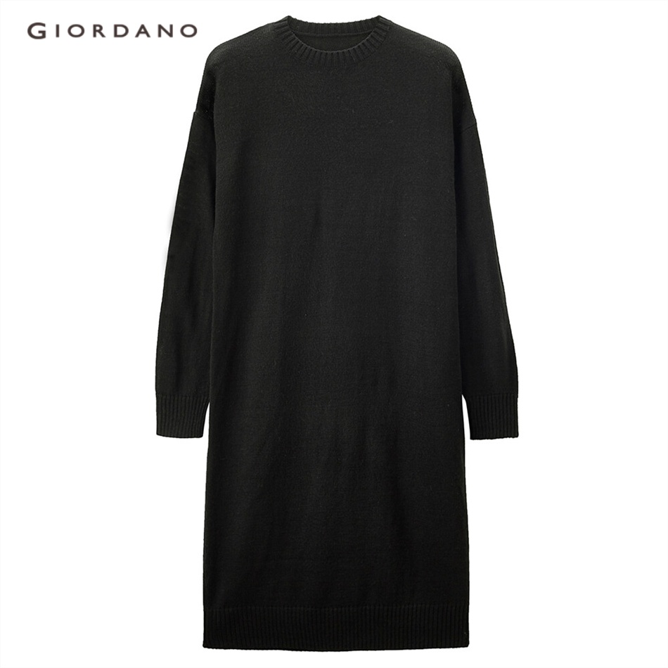 GIORDANO WOMEN Dropped-shoulder crewneck dress 18461932