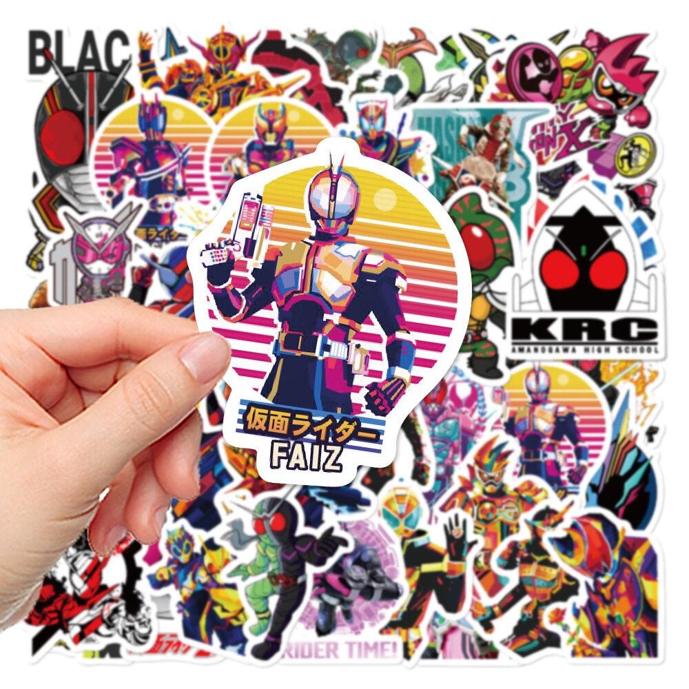 Bộ 50 Miếng Dán Trang Trí Vali / Mũ Bảo Hiểm / Laptop / Mũ Bảo Hiểm Họa Tiết Hoạt Hình Kamen Rider Graffiti Chống Thấ