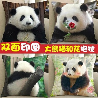 Gối ôm hình gấu trúc và hoa dễ thương