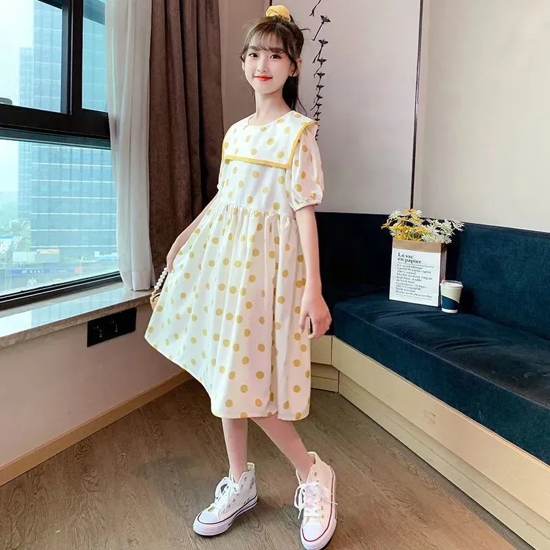 Đầm Công Chúa Mùa Hè Dáng Dài Thời Trang Hàn Quốc Cho Bé Gái Từ 3-4 - 5-6 - 7-8 - 9-10 - 11-12 - 13-14 Tuổi 2023 Mới Đầm Hai Dây Thiết Kế Đơn Giản Thời Trang Cho Nữ