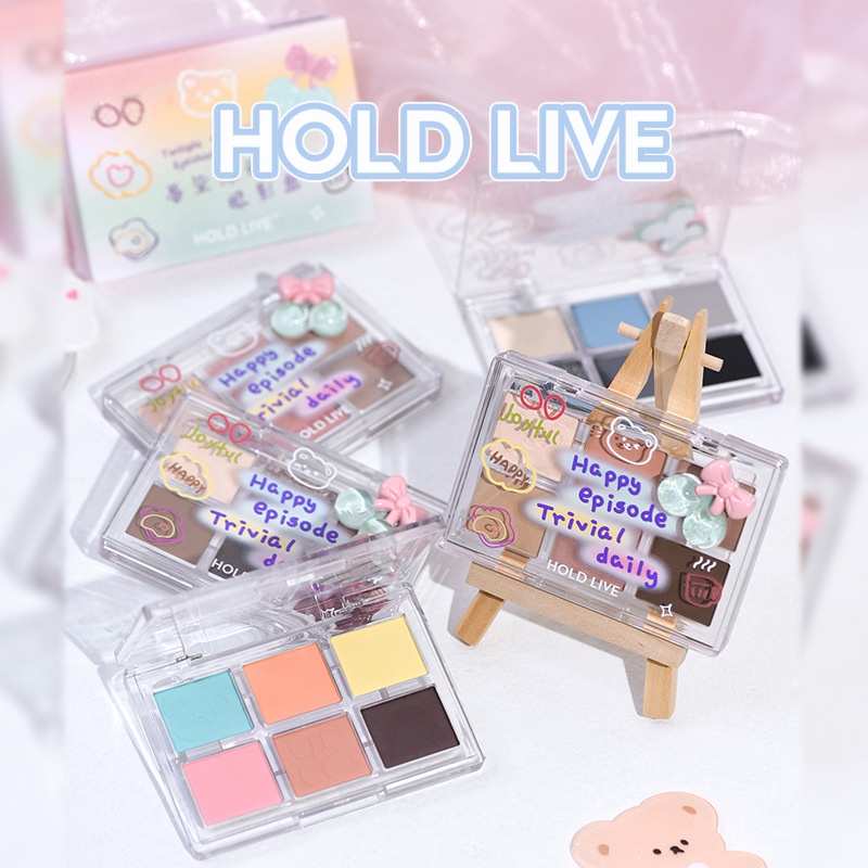 Bảng Phấn Mắt HOLD LIVE Nhiều Màu Sắc Tông Lì / Lấp Lánh Trang Điểm Mắt Khói