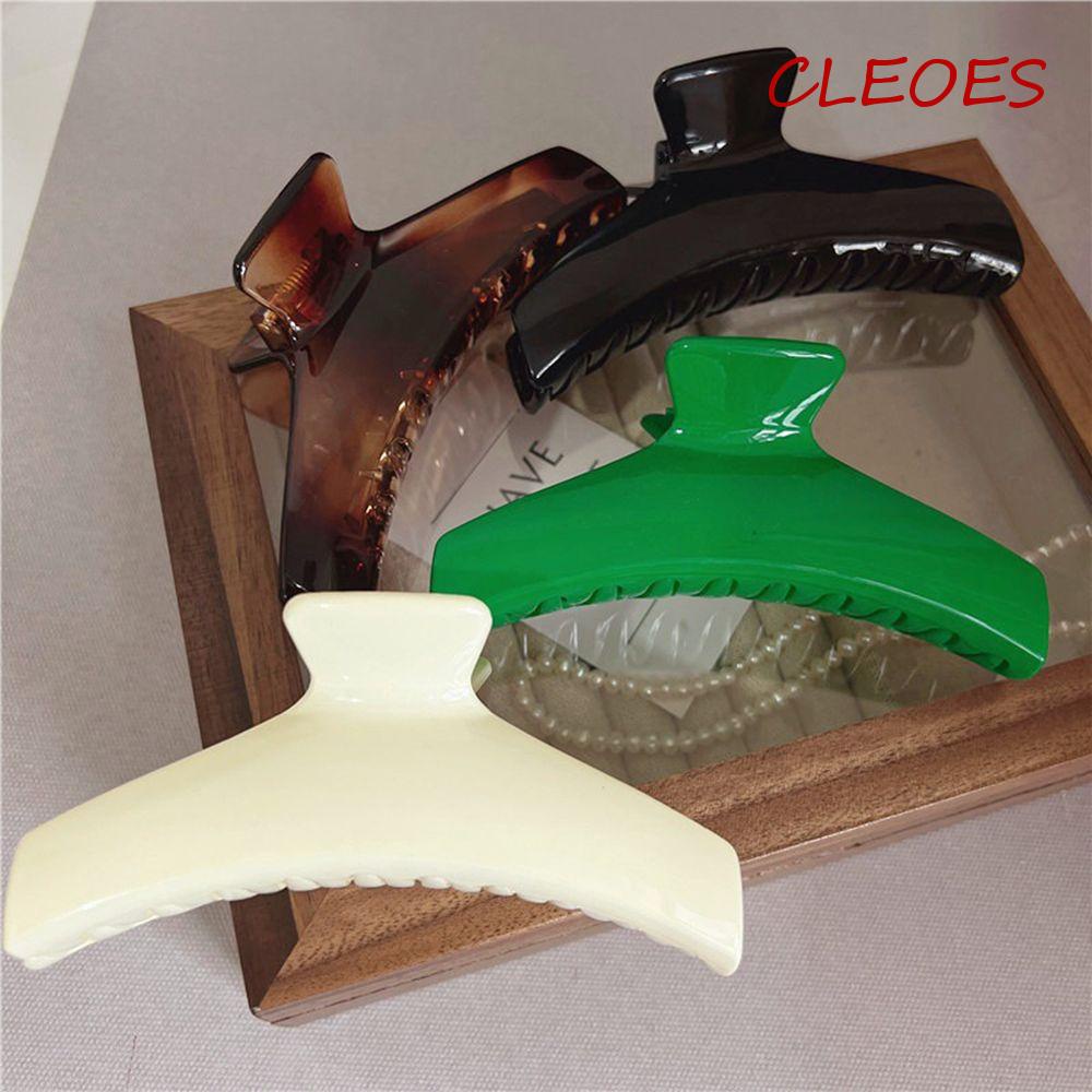 Kẹp Tóc Càng Cua Bằng Acrylic Màu Sắc Trơn Thanh Lịch Cho Nữ