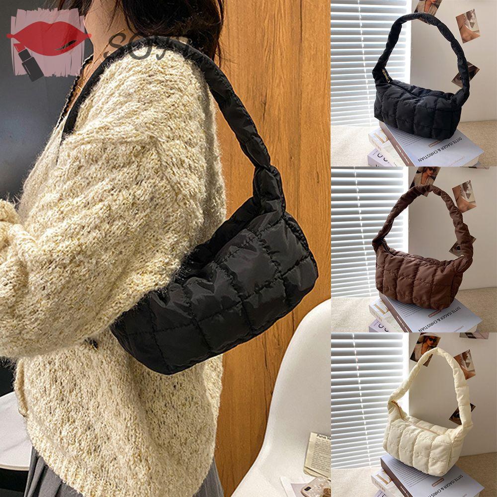 Túi Xách Đeo Dưới Cánh Tay Sức Chứa Lớn Siêu Nhẹ In Họa Tiết Kẻ Sọc Cho