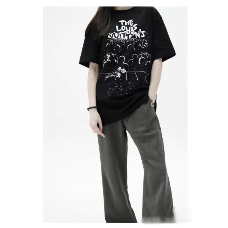 Áo Thun Tay Ngắn Cổ Tròn In Hình Ban Nhạc L55v Ktyujrry Thời Trang Phong Cách Unisex