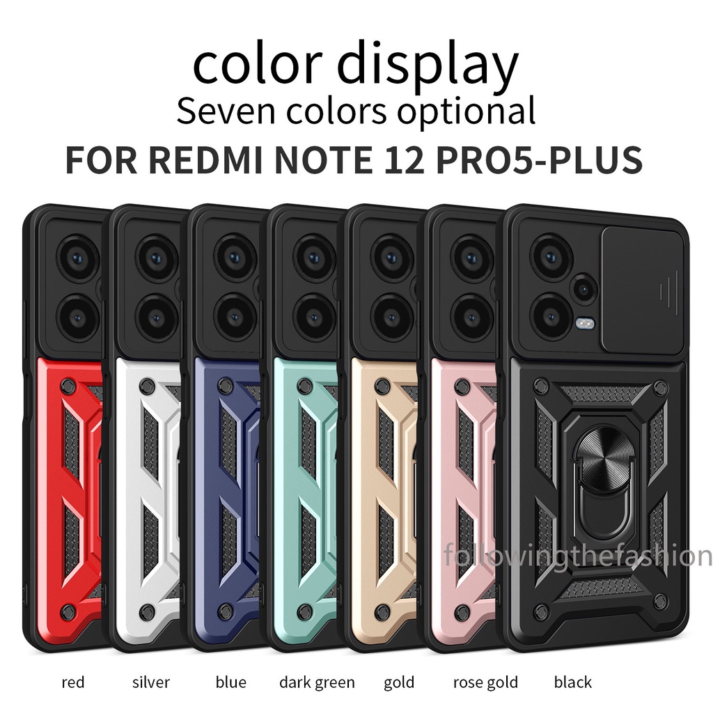Ốp Điện Thoại Dạng Giáp Có Vòng Đỡ Nam Châm Cho Xiaomi Redmi Note 12 Pro 5G Pro Plus