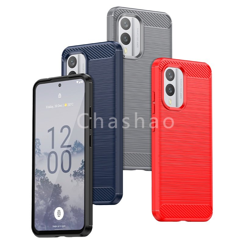 Ốp Điện Thoại TPU Sợi Carbon Chống Sốc Cho Nokia X30 / X20 / X10 / X100 / XR20