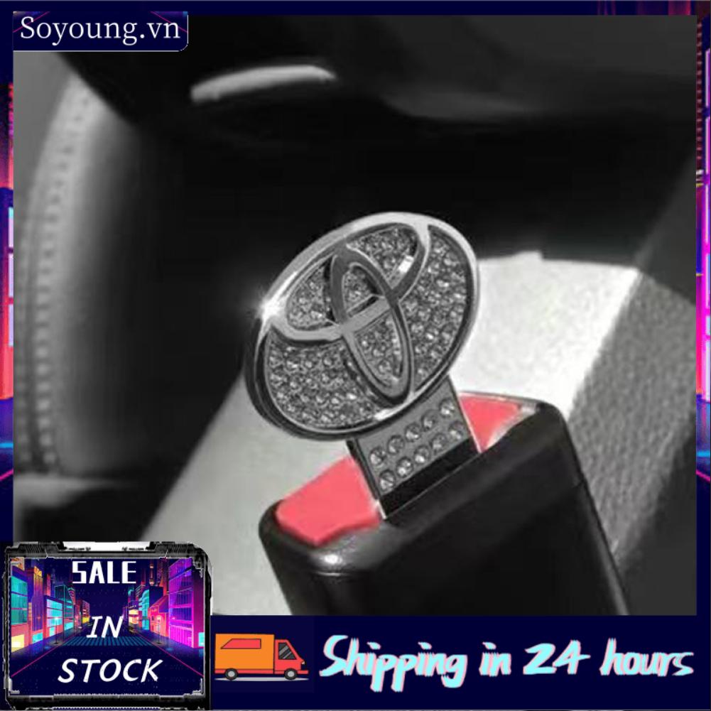 Soyoung Seat Belt Clips Rhinestones Compact Portable Comfortable Adjuster for Car Type2