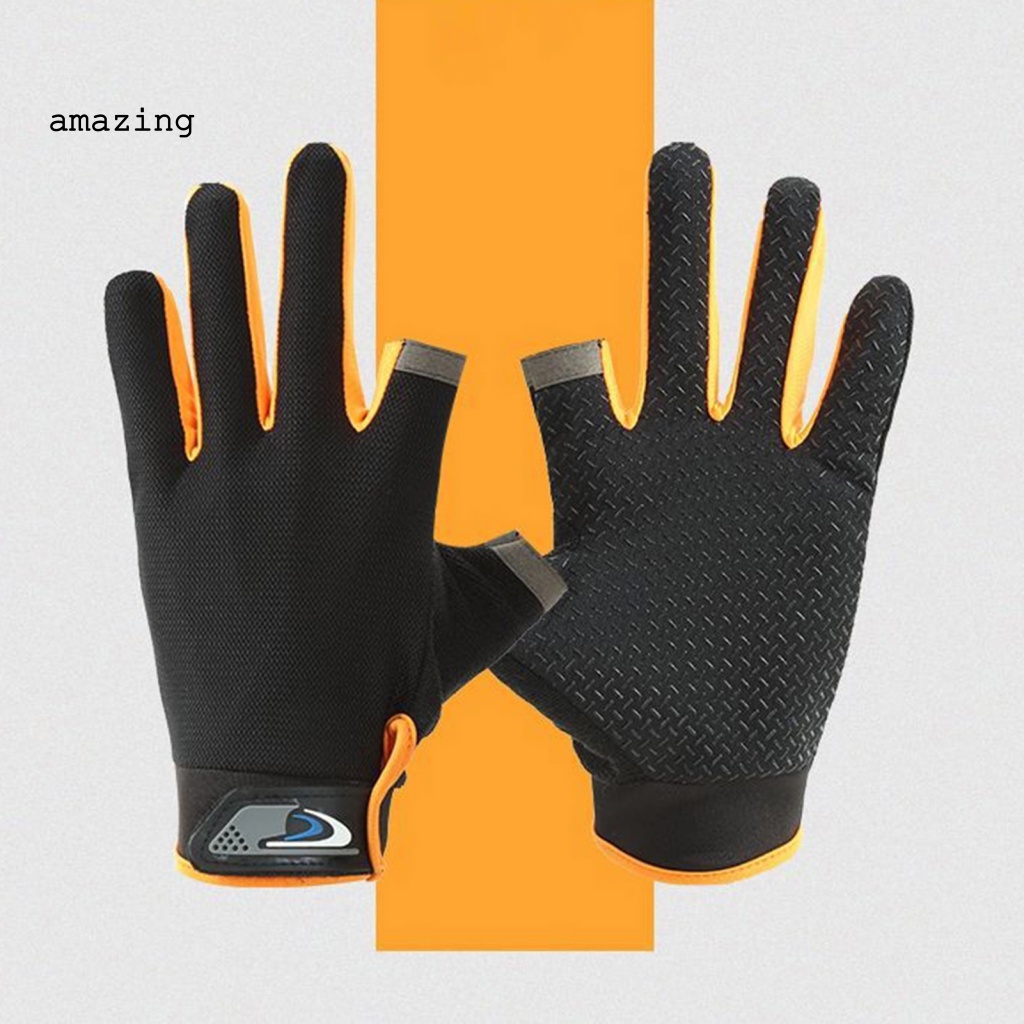 1 Đôi Găng Tay Câu Cá Chống Tia UV Chống Trượt Màu Sắc Tương Phản