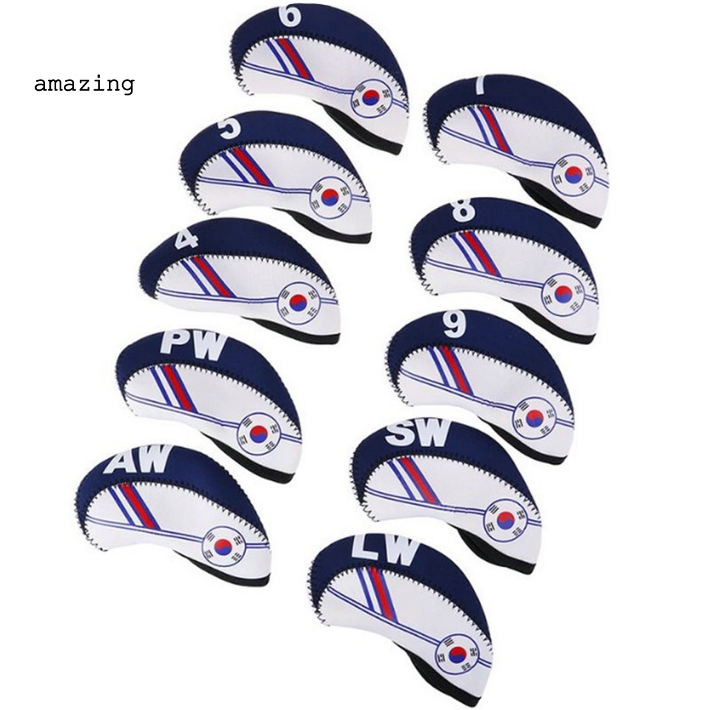 Bộ 10 Vỏ Bọc Bảo Vệ Đầu Gậy Đánh Golf Chống Mòn Tiện Dụng