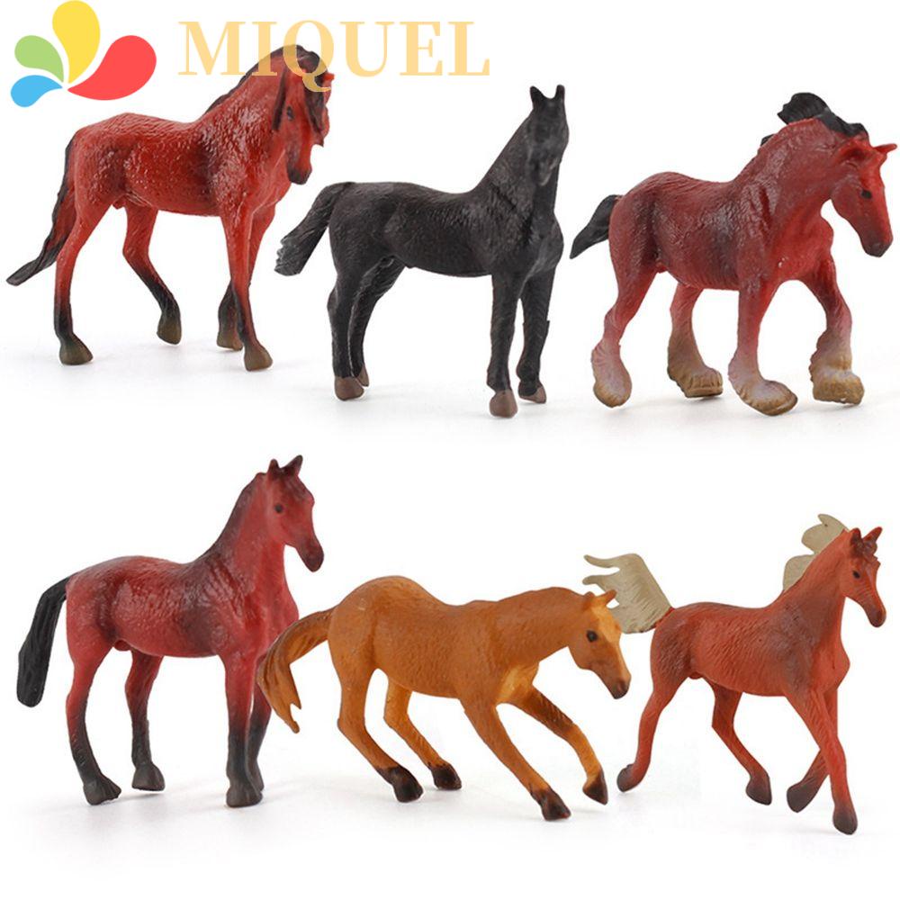 Mô Hình Ngựa Gỗ Mini Màu Trơn Dùng Làm Quà Tặng Cho Bé