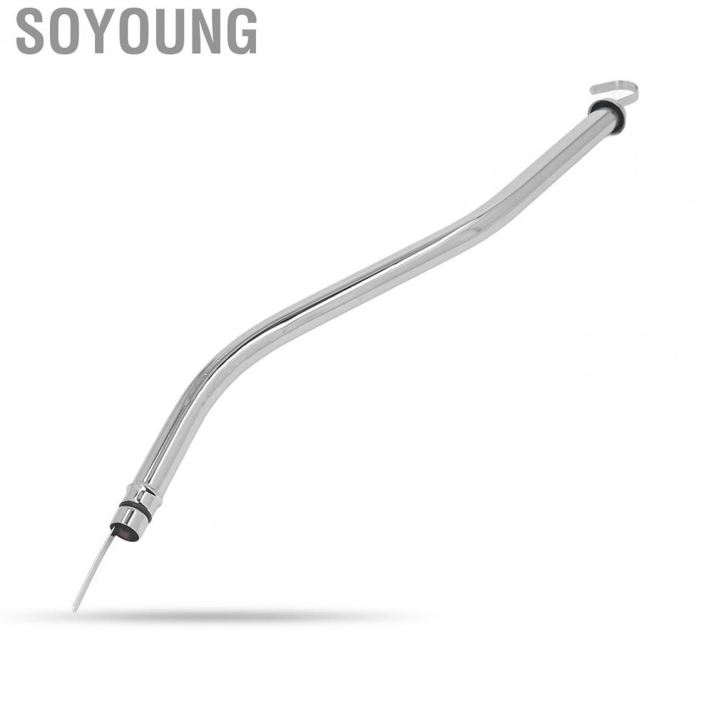Soyoung Transmission Dipstick Tube Reliable 18‑3/4 Inch Stainless Steel Engine Oil Dipstick Tube Accurate Rustproof High Hardness