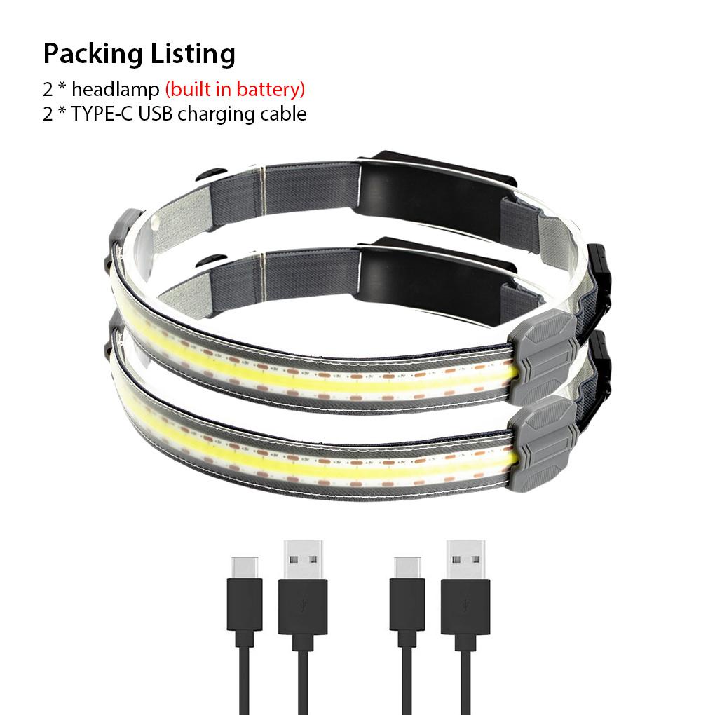 Đèn Pin Đội Đầu Chống Nước Có Thể Sạc Lại Bằng Cổng USB