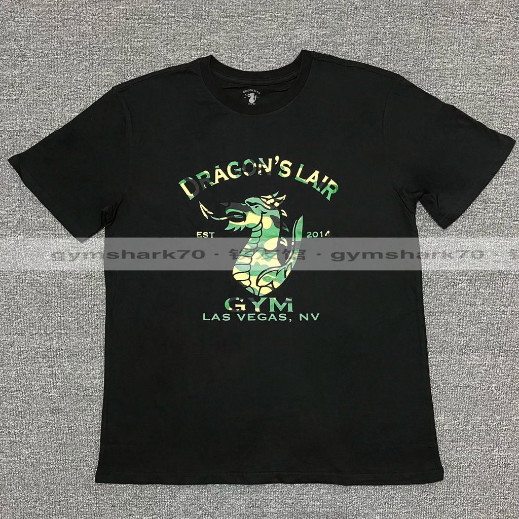 Áo Thun Thể Thao Tay Ngắn Dáng Rộng Vải Cotton In Hình Rồng Cá Tính Cho Nam